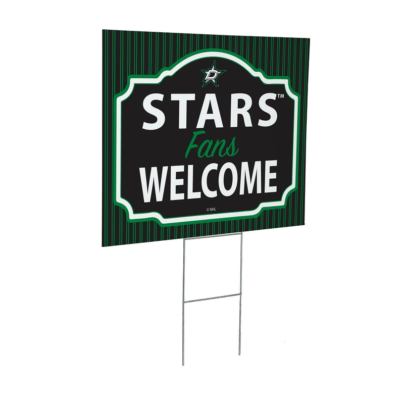 Dallas Stars Yard Sign, "Fans Welcome"