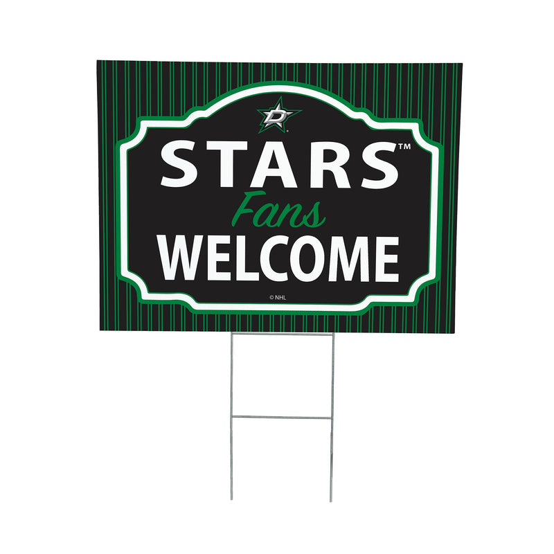 Dallas Stars Yard Sign, "Fans Welcome"