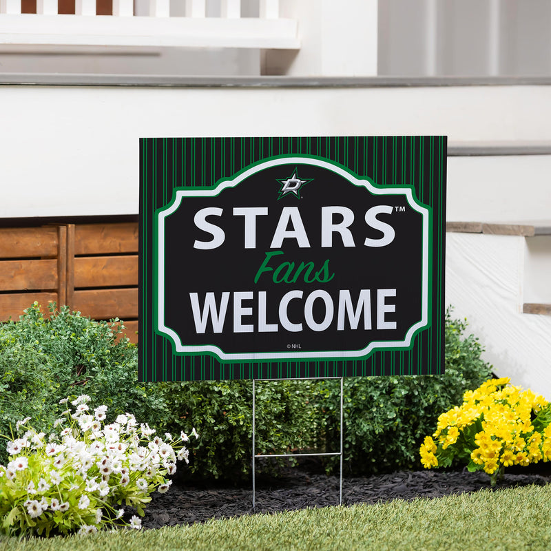 Dallas Stars Yard Sign, "Fans Welcome"