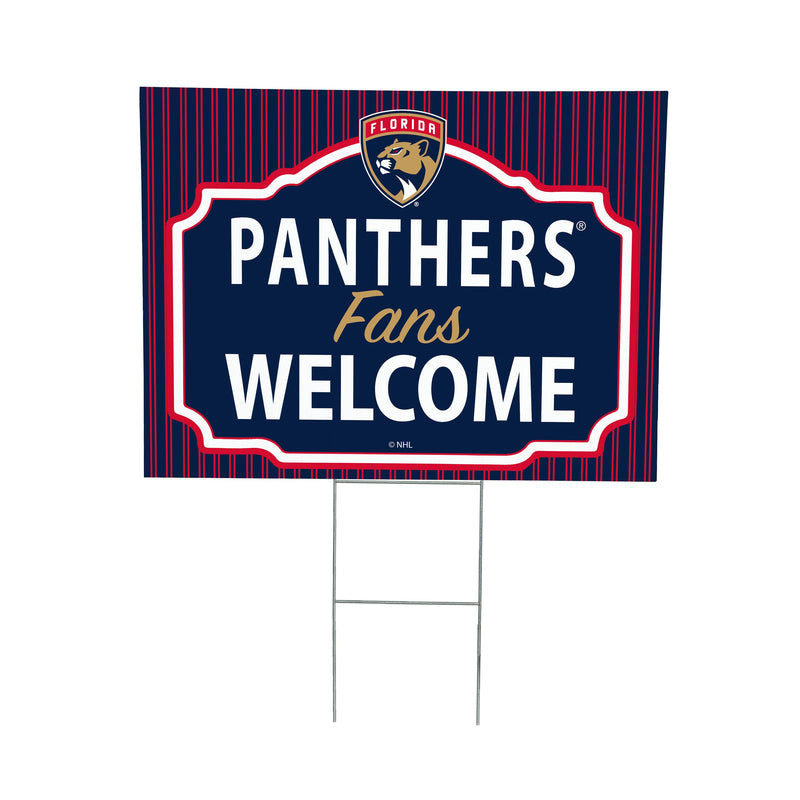 Florida Panthers Yard Sign, "Fans Welcome"