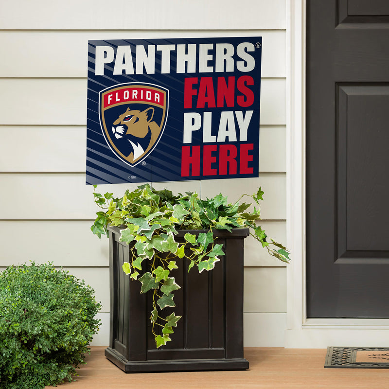Florida Panthers Yard Sign "Fans Play Here"