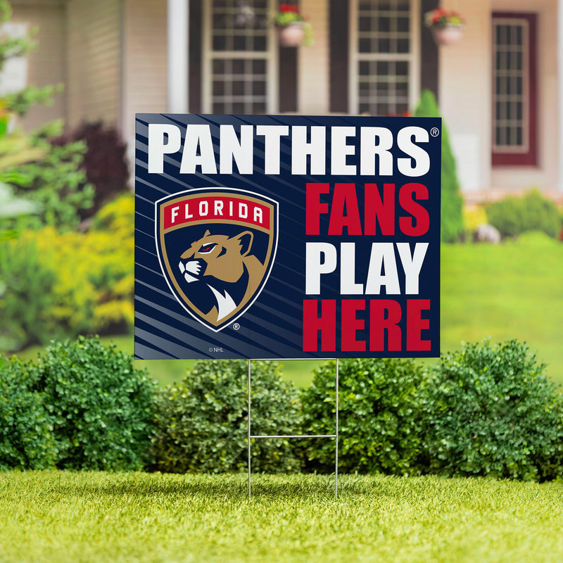 Florida Panthers Yard Sign "Fans Play Here"