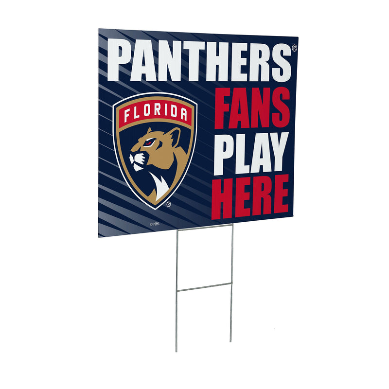 Florida Panthers Yard Sign "Fans Play Here"