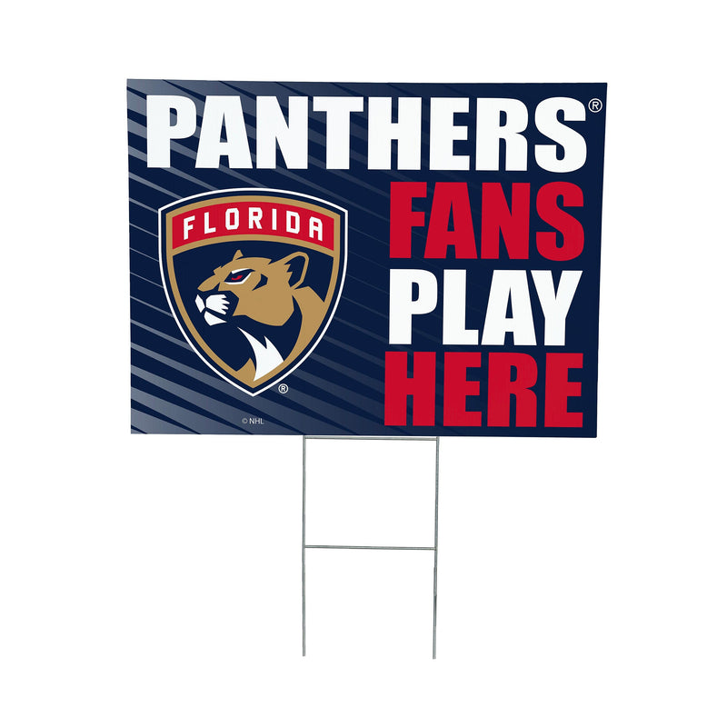 Florida Panthers Yard Sign "Fans Play Here"