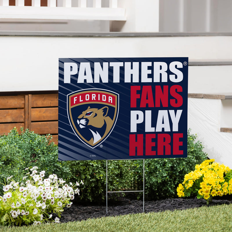 Florida Panthers Yard Sign "Fans Play Here"