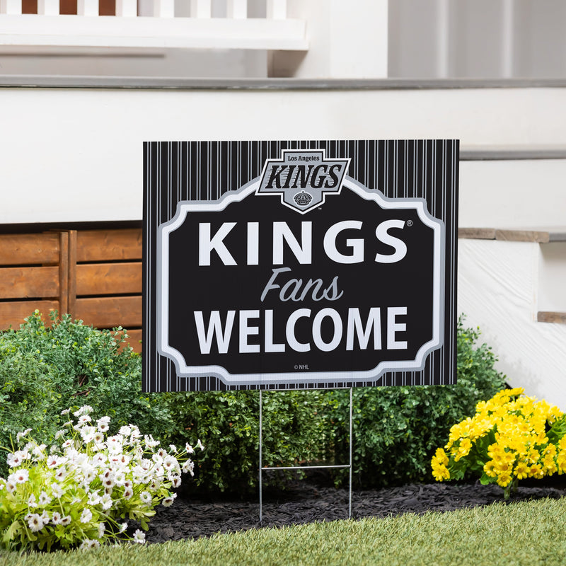 Los Angeles Kings Yard Sign, "Fans Welcome"