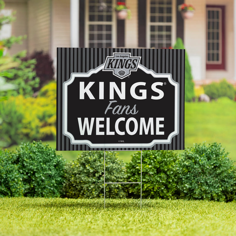 Los Angeles Kings Yard Sign, "Fans Welcome"