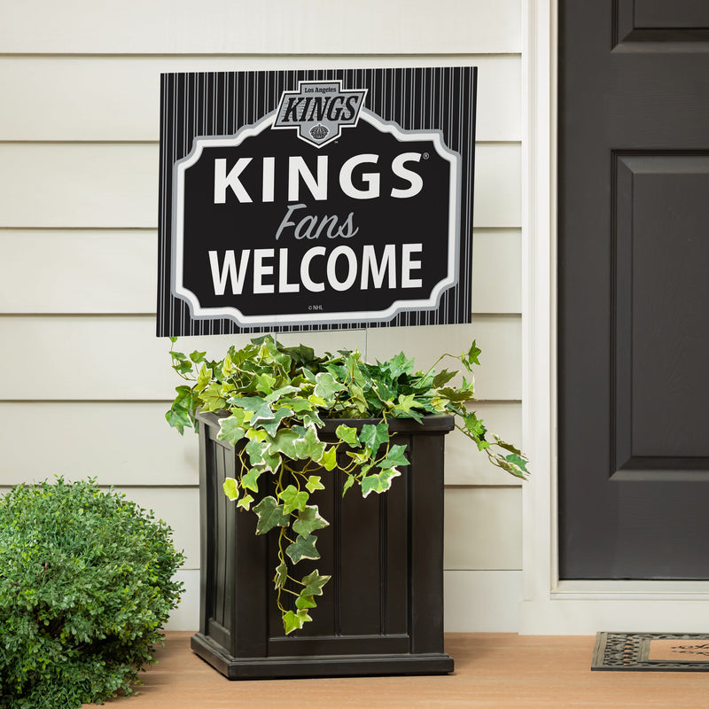 Los Angeles Kings Yard Sign, "Fans Welcome"