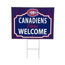 Montreal Canadiens Yard Sign, "Fans Welcome"