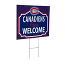 Montreal Canadiens Yard Sign, "Fans Welcome"