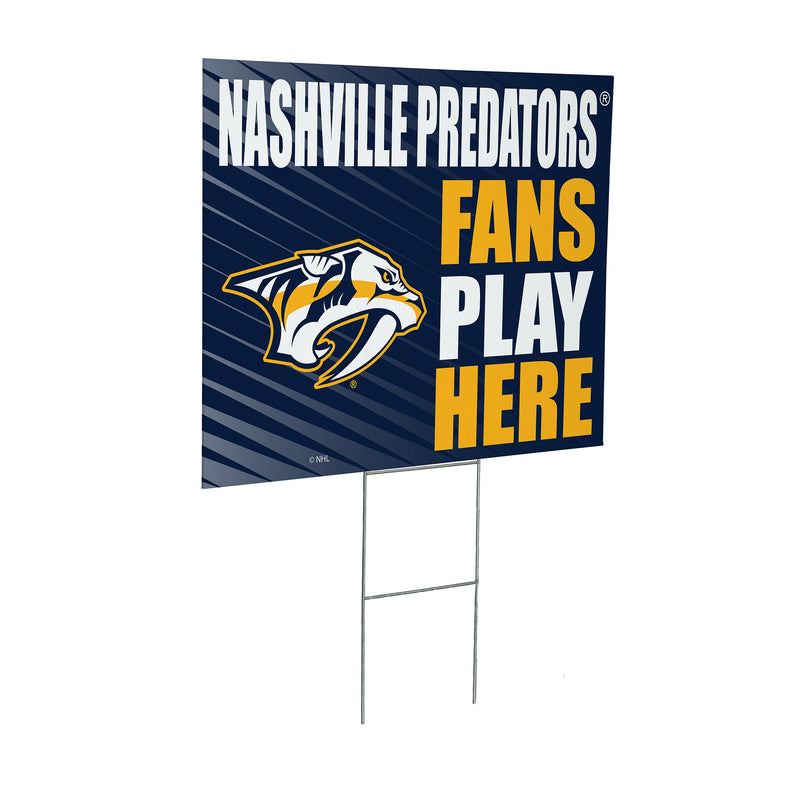 Nashville Predators Yard Sign "Fans Play Here"