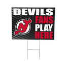 New Jersey Devils Yard Sign "Fans Play Here"