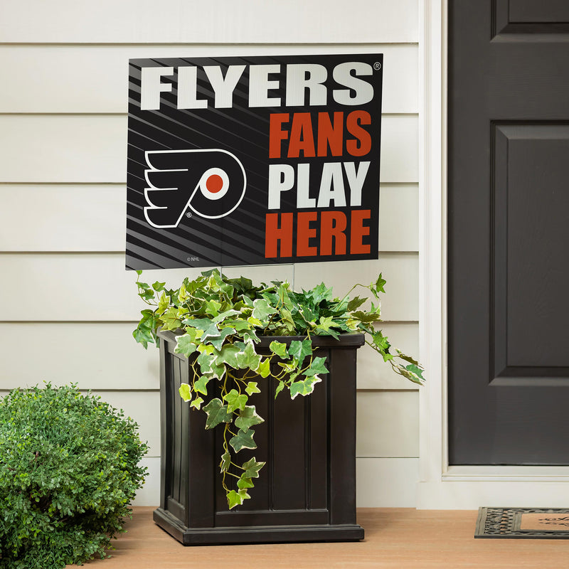 Philadelphia Flyers Yard Sign "Fans Play Here"
