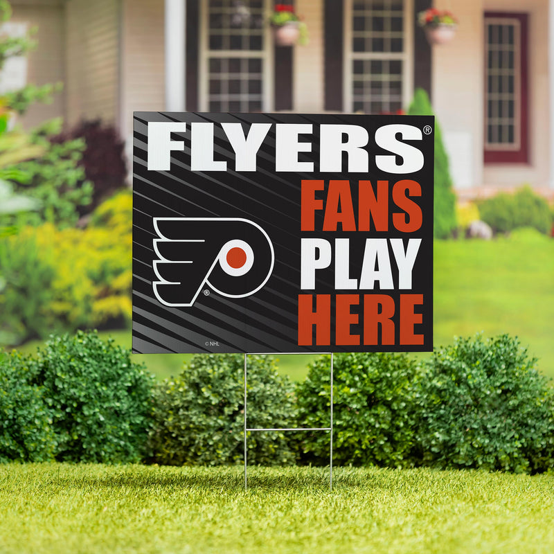 Philadelphia Flyers Yard Sign "Fans Play Here"