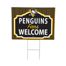 Pittsburgh Penguins Yard Sign, "Fans Welcome"