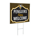 Pittsburgh Penguins Yard Sign, "Fans Welcome"