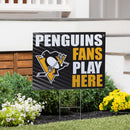 Pittsburgh Penguins Yard Sign "Fans Play Here"