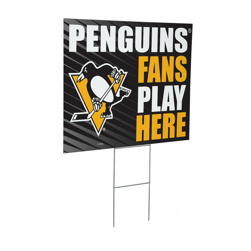 Pittsburgh Penguins Yard Sign "Fans Play Here"