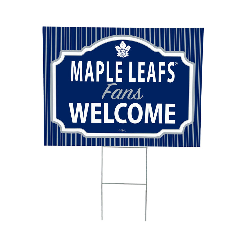 Toronto Maple Leafs Yard Sign, "Fans Welcome"