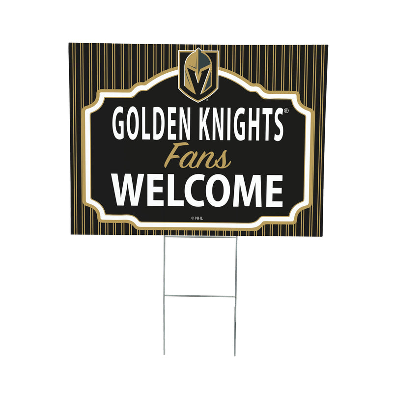 Las Vegas Golden Knights Yard Sign, "Fans Welcome"