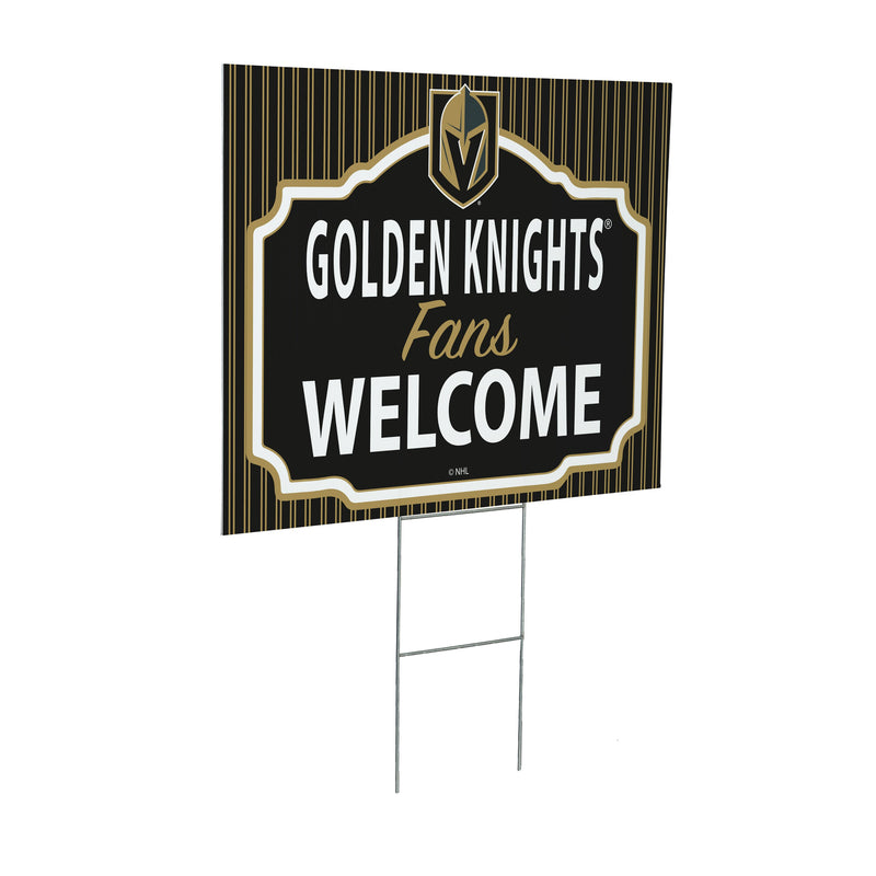 Las Vegas Golden Knights Yard Sign, "Fans Welcome"