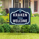 Seattle Kraken Yard Sign, "Fans Welcome"