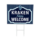 Seattle Kraken Yard Sign, "Fans Welcome"