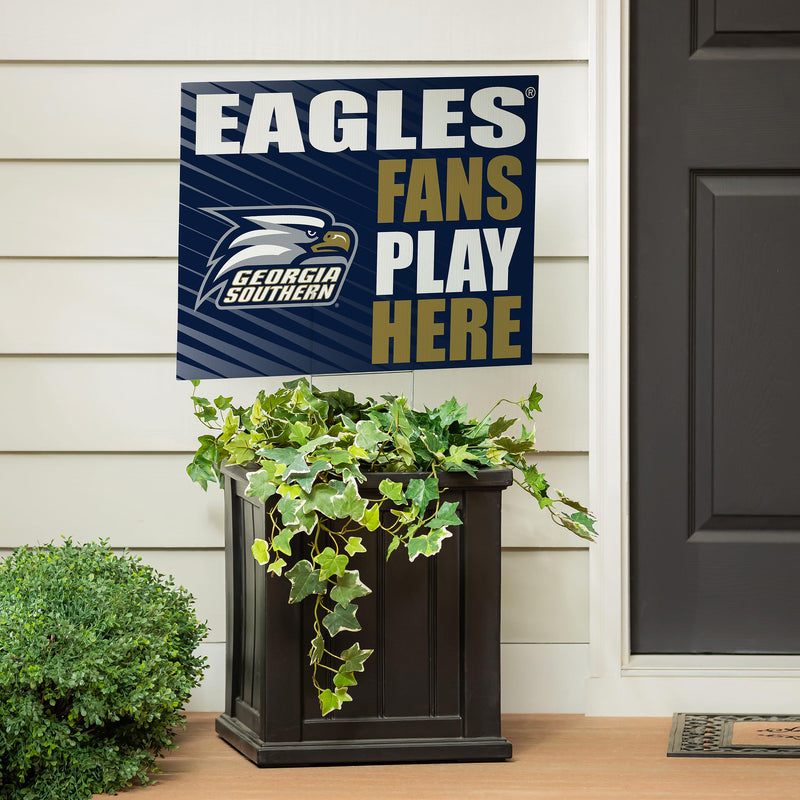 Georgia Southern University Yard Sign "Fans Play Here"