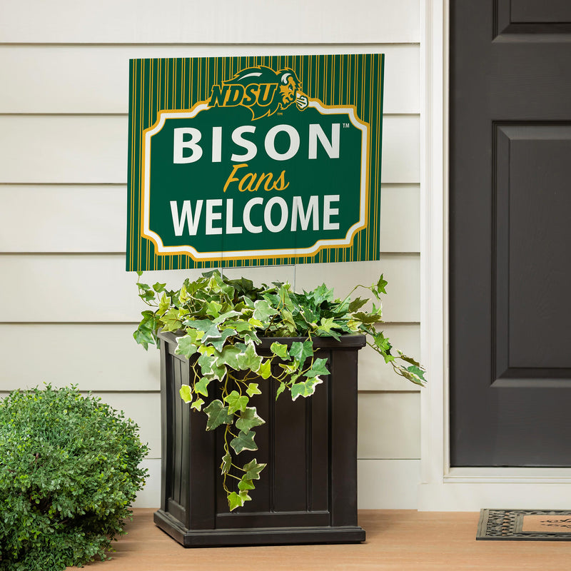 North Dakota State University Yard Sign, "Fans Welcome"