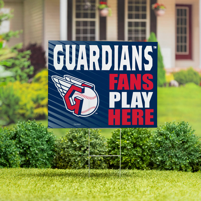 Cleveland Guardians Yard Sign "Fans Play Here"