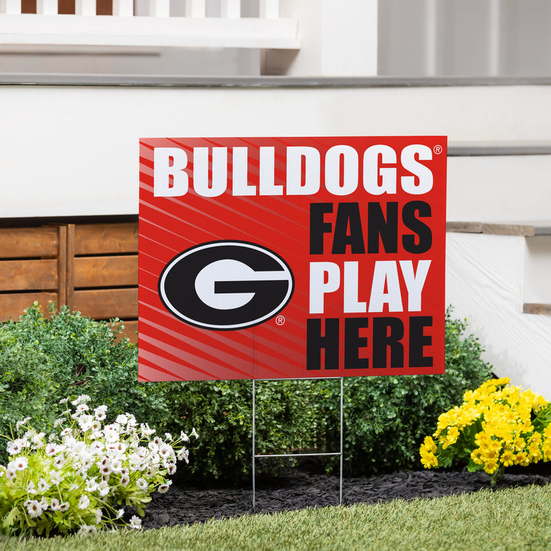 University of Georgia Yard Sign "Fans Play Here"