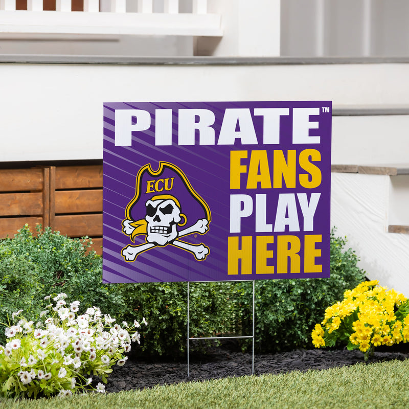 East Carolina University Yard Sign "Fans Play Here"
