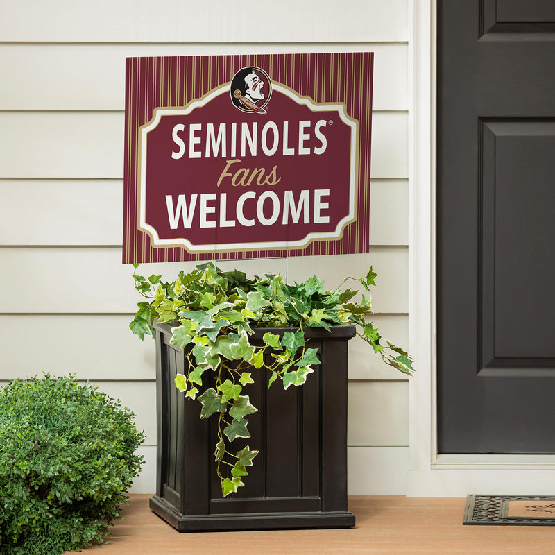 Florida State University Yard Sign, "Fans Welcome"
