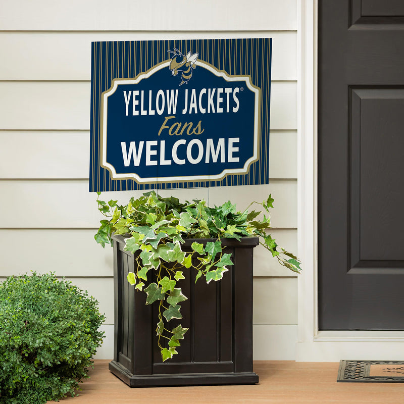 Georgia Tech Yard Sign, "Fans Welcome"