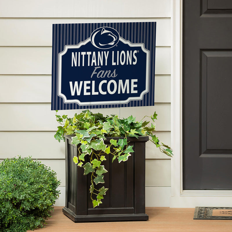 Penn State Yard Sign, "Fans Welcome"