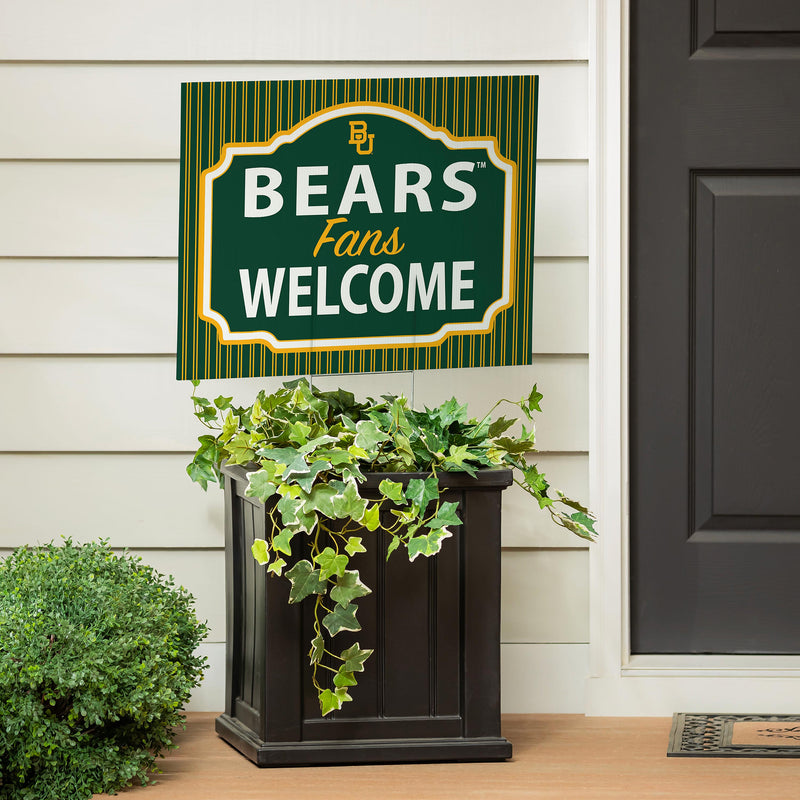 Baylor University Yard Sign, "Fans Welcome"