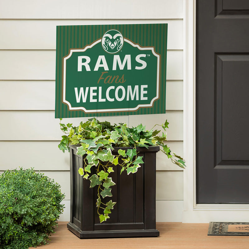 Colorado State University Yard Sign, "Fans Welcome"