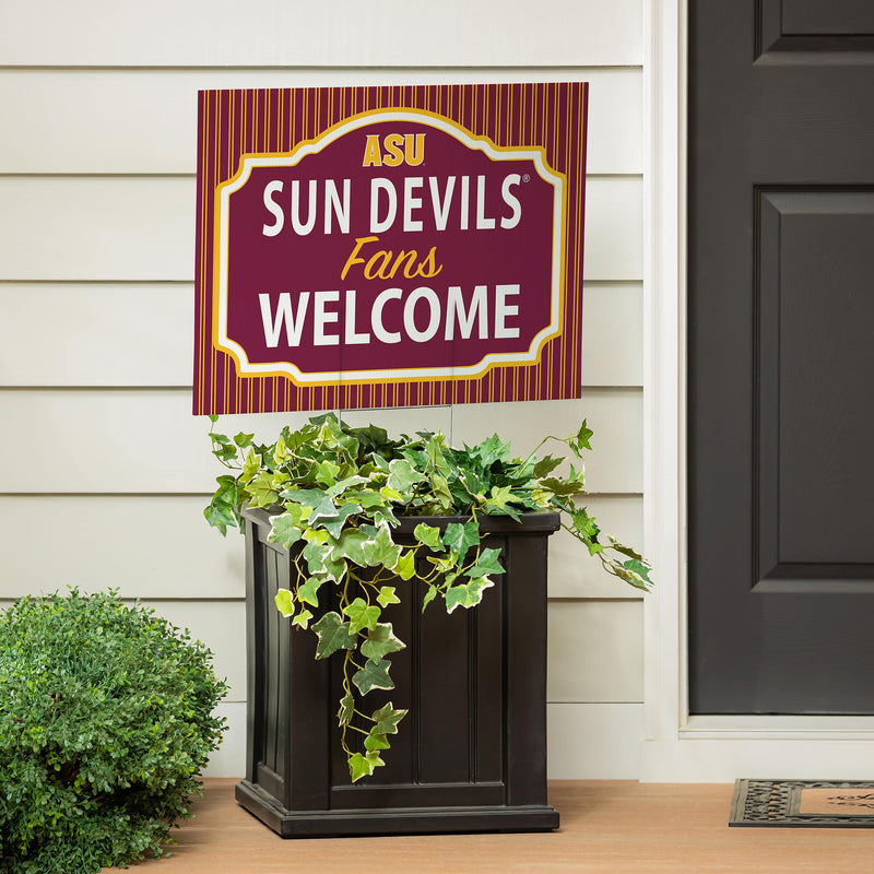 Arizona State University Yard Sign, "Fans Welcome"