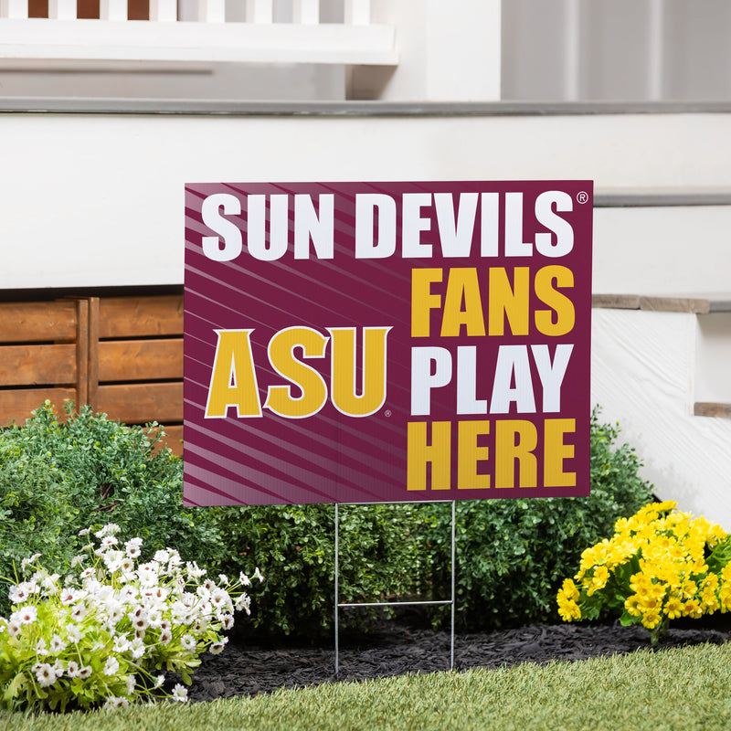 Arizona State University Yard Sign "Fans Play Here"