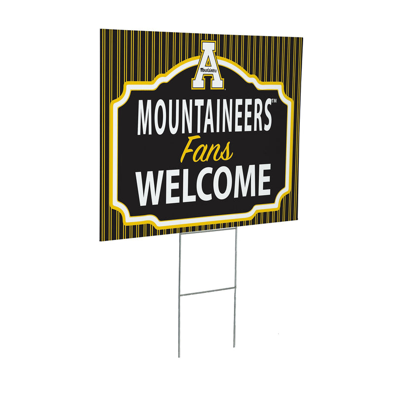 Appalachian State University Yard Sign, "Fans Welcome"