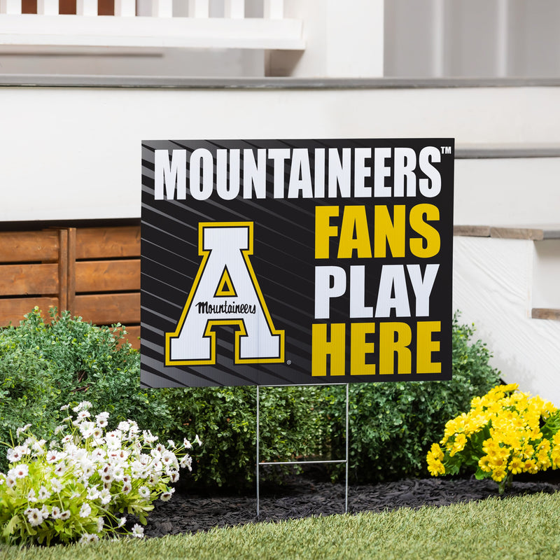 Appalachian State University Yard Sign "Fans Play Here"