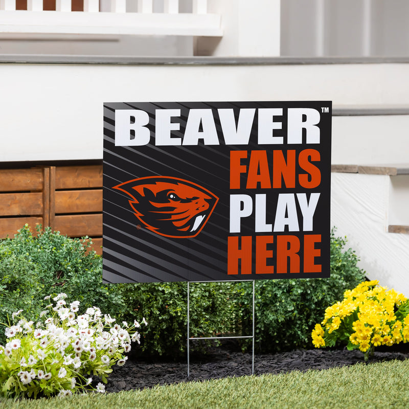 Oregon State University Yard Sign "Fans Play Here"