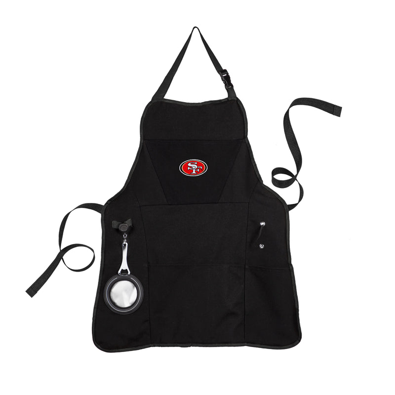 Grill Apron, Black, San Francisco 49ers,4ap3826ga