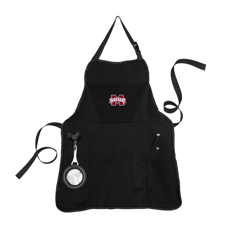 Evergreen Home Accents,Grill Apron, Black, Mississippi State University,30x26x0.3 Inches