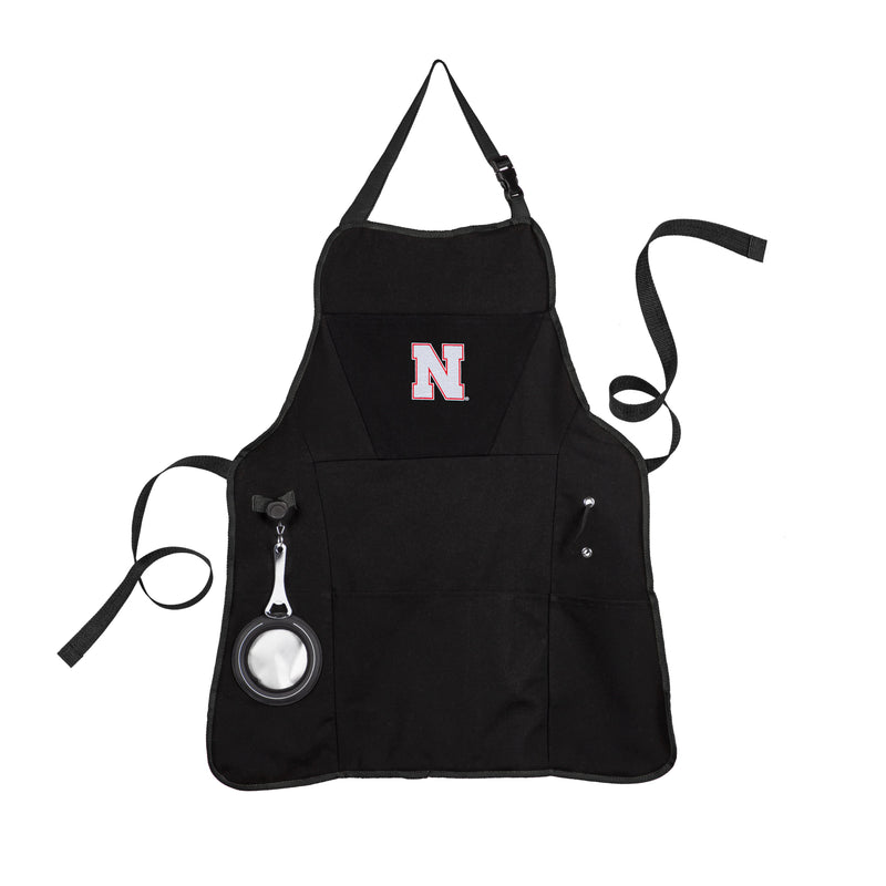 Grill Apron, Black, University of Nebraska,4ap949ga