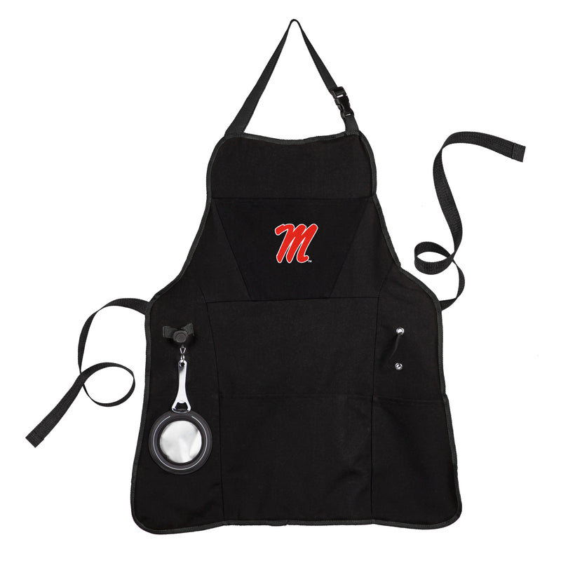 Evergreen Home Accents,Grill Apron, Black, University of Mississippi,26x30x0.3 Inches