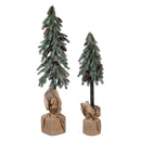 VivaStyle Tree, Indoor/Outdoor Artificial Pine Tree in Burlap Sack, Set of 2