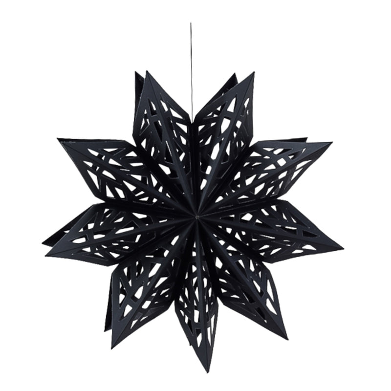18" LED Paper Hanging Decor, Black Spider Web,4led032