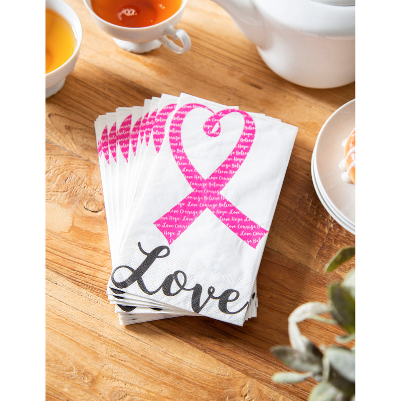 Paper Guest Towel, 15 count, Pink Ribbon,4ng6186