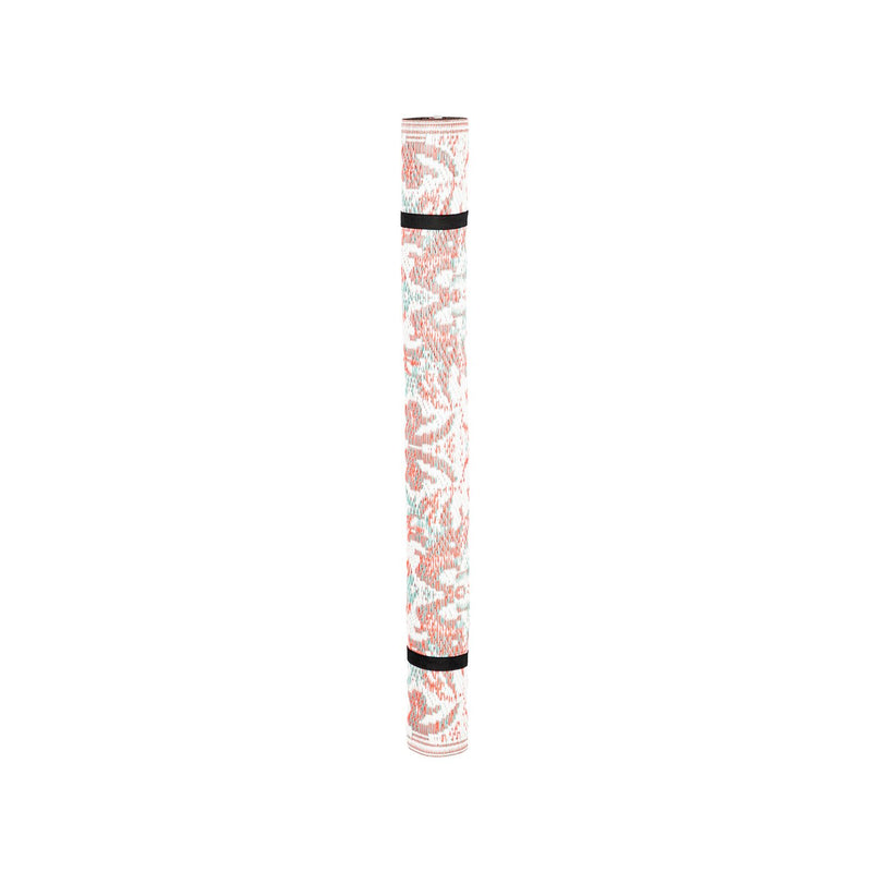 Reversible Weather-Resistant Rug 3'x5' Muted Pink Pattern